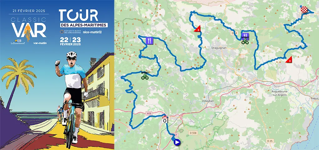 Les Parcours De La Classic Var 2025 Et Du Tour Des Alpes Maritimes Sur