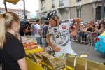 Arnaud Gerard (Bretagne-Seche) at the Powerbar stand (472x)