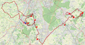 The race route of the Flèche Brabançonne 2026