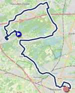 The race route of the time trial at the 2024 European Road Cycling Championships