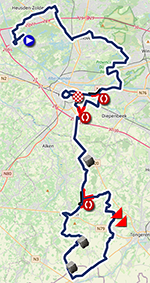 The race route of the race in line of the 2024 European Road Cycling Championships