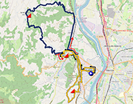 The race route map of the race in line U23/espoir women of the 2025 European Championships The race route map of the race in line U23/espoir women of the 2025 European Championships