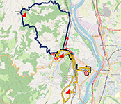 The race route map of the race in line U23/espoir men of the 2025 European Championships The race route map of the race in line U23/espoir men of the 2025 European Championships