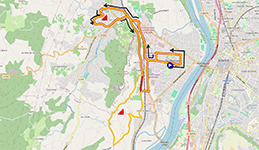 The race route map of the race in line junior women of the 2025 European Championships The race route map of the race in line junior women of the 2025 European Championships