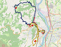 The race route map of the race in line junior men of the 2025 European Championships The race route map of the race in line junior men of the 2025 European Championships