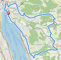 Het parcours van de gemengde estafetteteam / mixed relay tijdrit voor de Wereldkampioenschappen op de weg 2024 in Zürich