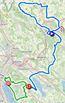 Het parcours van de wegwedstrijd voor mannen op de Wereldkampioenschappen op de weg 2024 in Zürich