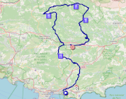 The race route of the Classic Var 2026 The race route of the Classic Var 2026
