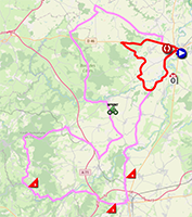 The race route of the first stage of the Critérium du Dauphiné 2024