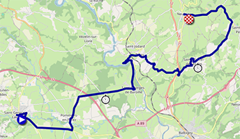The race route of the fourth stage of the Critérium du Dauphiné 2024