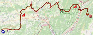 The race route of the sixth stage of the Critérium du Dauphiné 2024