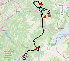 The race route of the seventh stage of the Critérium du Dauphiné 2024