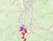Het parcours van de 1ste etappe van het Critérium du Dauphiné 2025 Het parcours van de 1ste etappe van het Critérium du Dauphiné 2025