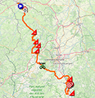 Het parcours van de 2e etappe van het Critérium du Dauphiné 2025 Het parcours van de 2e etappe van het Critérium du Dauphiné 2025