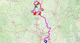 Het parcours van de 5e etappe van het Critérium du Dauphiné 2025 Het parcours van de 5e etappe van het Critérium du Dauphiné 2025