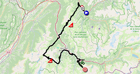 Het parcours van de 7e etappe van het Critérium du Dauphiné 2025 Het parcours van de 7e etappe van het Critérium du Dauphiné 2025