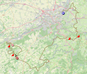 The race route of the Flèche Wallonne 2026