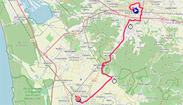 Het parcours van de 10e etappe van de Ronde van Italië 2025 Het parcours van de 10e etappe van de Ronde van Italië 2025