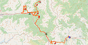 Het parcours van de 19e etappe van de Ronde van Italië 2025 Het parcours van de 19e etappe van de Ronde van Italië 2025