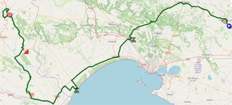 Het parcours van de 5e etappe van de Ronde van Italië 2025 Het parcours van de 5e etappe van de Ronde van Italië 2025