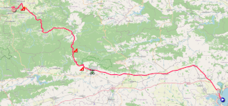 The race route of the 2nd stage of the Tour of Italy 2026