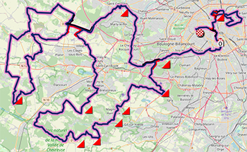 Le parcours de la course en ligne cyclisme sur route hommes des Jeux Olympiques Paris 2024