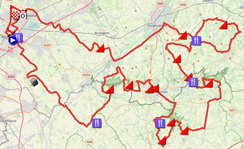 Le parcours de Kuurne-Bruxelles-Kuurne 2025