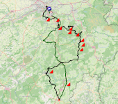The race route of Liège-Bastogne-Liège 2026