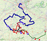 The race route of Omloop Nieuwsblad 2025