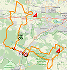 The race route map of the first stage of Paris-Nice 2025