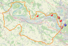 The race route of the first stage of Paris-Nice 2026