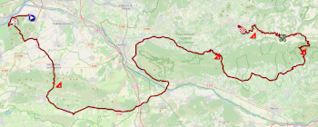 The race route of the sixth stage of Paris-Nice 2026