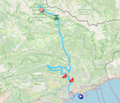 The race route of the seventh stage of Paris-Nice 2026