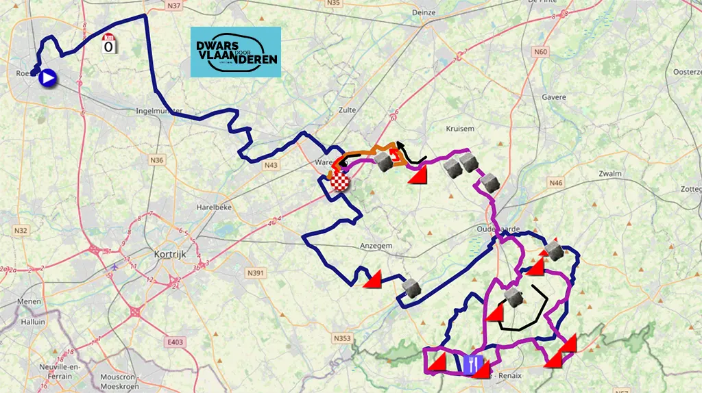 The Dwars Door Vlaanderen A Travers La Flandre 2024 Race Route On Open   1138.webp