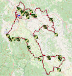 The race route of the Strade Bianche 2026