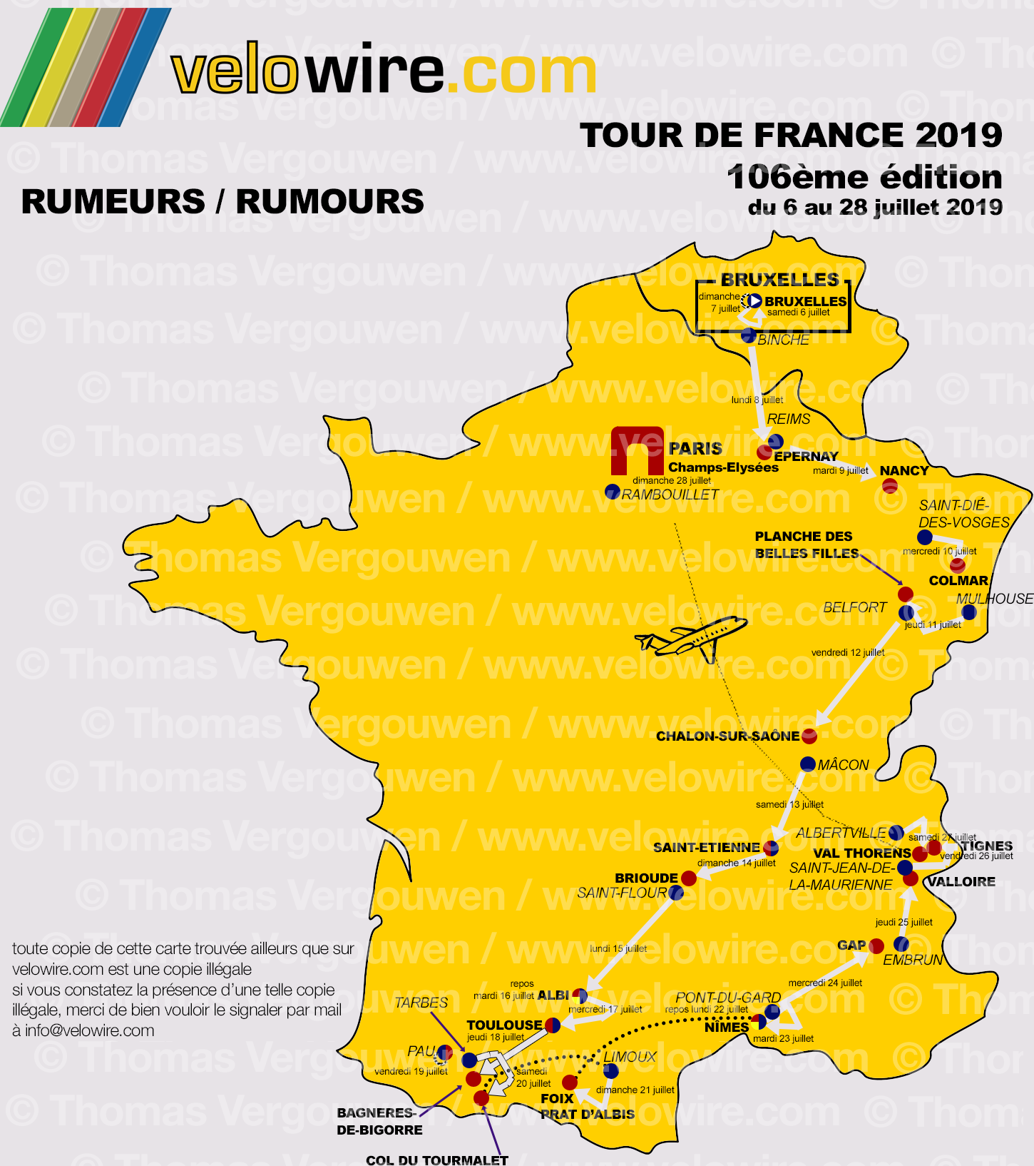 Tour de France 2019 les rumeurs sur le parcours et les villes étapes