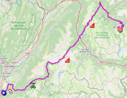 Het parcours van de achtiende etappe van de Tour de France 2025 Het parcours van de achtiende etappe van de Tour de France 2025
