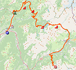 Het parcours van de negentiende etappe van de Tour de France 2025 Het parcours van de negentiende etappe van de Tour de France 2025