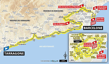 The map of the second stage of the Tour de France 2026