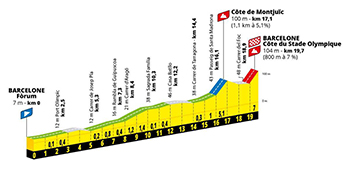 The profile of the first stage of the Tour de France 2026