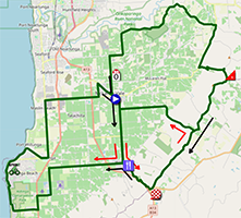 Het parcours van de vijfde etappe van de Tour Down Under 2025