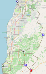 The race route of the fourth stage of the Tour Down Under 2026