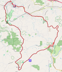 The race route of the fifth stage of the Tour Down Under 2026
