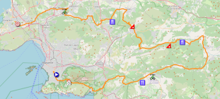 The race route of the first stage of the Tour de la Provence 2026