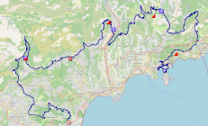 The race route of the Tour des Alpes-Maritimes 2026 The race route of the Tour des Alpes-Maritimes 2026