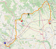 The race route of the first stage of the Tour of Spain 2025 The race route of the first stage of the Tour of Spain 2025