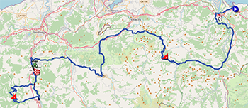 The race route of the twelfth stage of the Tour of Spain 2025 The race route of the twelfth stage of the Tour of Spain 2025