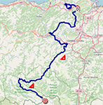 The race route of the fourteenth stage of the Tour of Spain 2025 The race route of the fourteenth stage of the Tour of Spain 2025