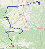 The race route of the second stage of the Tour of Spain 2025 The race route of the second stage of the Tour of Spain 2025