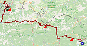 The race route of the sixth stage of the Tour of Spain 2025 The race route of the sixth stage of the Tour of Spain 2025